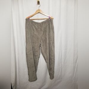 NWOT Stan Herman Silky Plush Lounge Pants Grey 1X